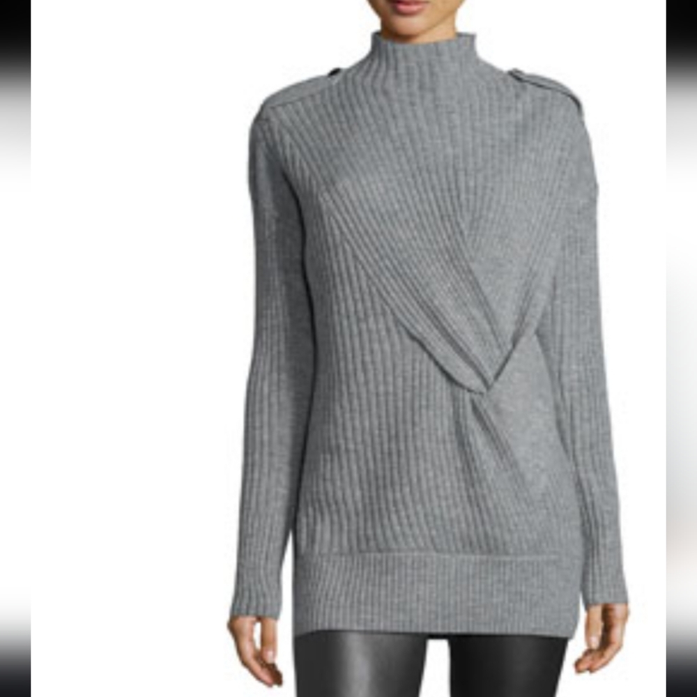 Rag & Bone women's gray Wool Dale Merino long-sleeved Sweater size medium - Picture 11 of 16